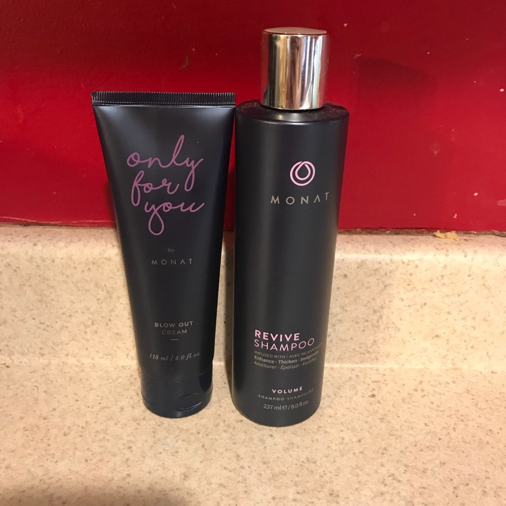 Monat Revive shampoo and blow out cream